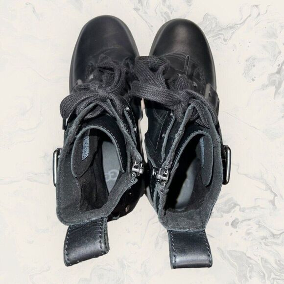 UGG Black Ankle Boots with Buckle Detail - Picture 6 of 8
